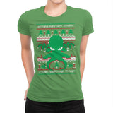 Cthulhu Cultist Christmas - Womens Premium T-Shirts RIPT Apparel Small / Kelly