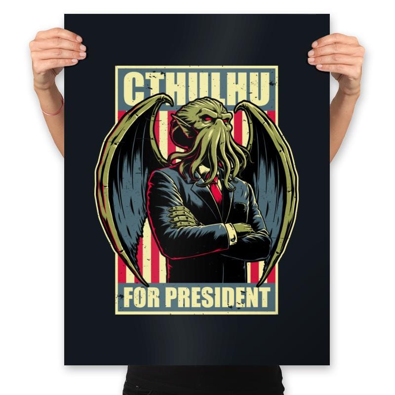 Cthulhu for President - Prints Posters RIPT Apparel 18x24 / Black