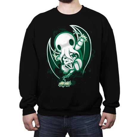 Cthulhu Skeleton - Crew Neck Sweatshirt Crew Neck Sweatshirt RIPT Apparel Small / Black