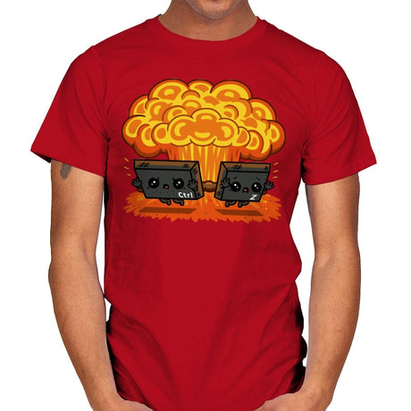 Ctrl Z Mission! - Mens T-Shirts RIPT Apparel Small / Red