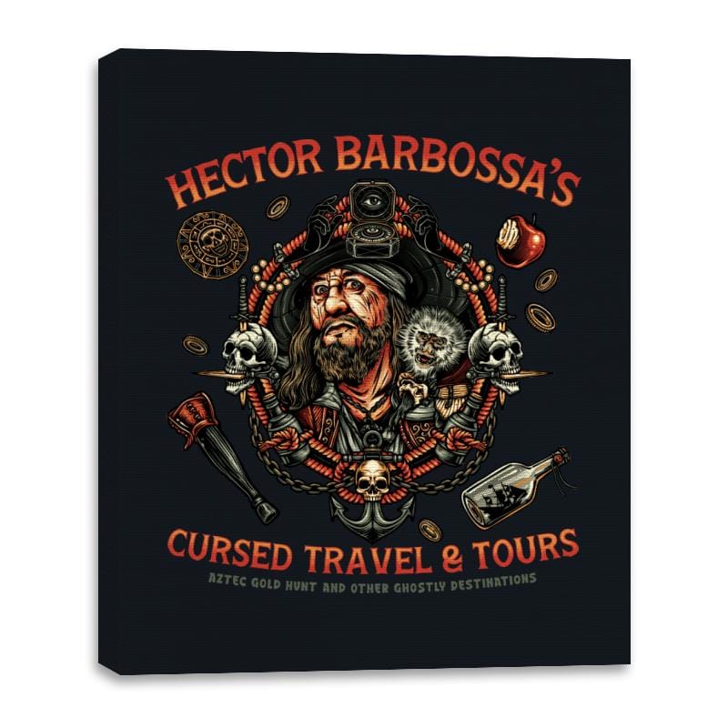 Cursed Travel and Tours - Canvas Wraps Canvas Wraps RIPT Apparel 16x20 / Black