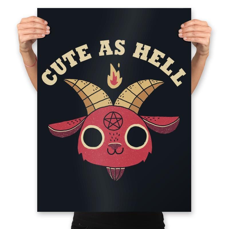 Cute As Hell - Prints Posters RIPT Apparel 18x24 / Black