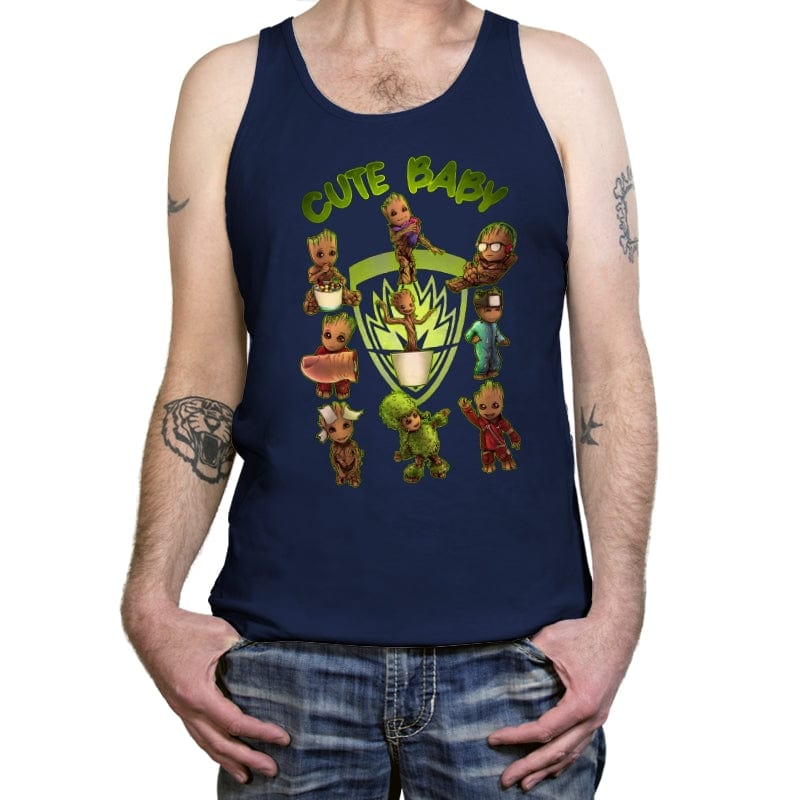 Cute Baby - Tanktop Tanktop RIPT Apparel X-Small / Navy