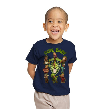 Cute Baby - Youth T-Shirts RIPT Apparel X-small / Navy