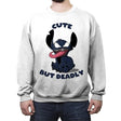 Cute But Deadly - Crew Neck Sweatshirt Crew Neck Sweatshirt RIPT Apparel Small / White