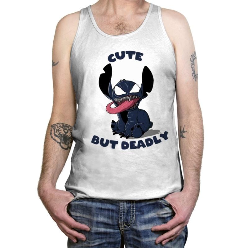 Cute But Deadly - Tanktop Tanktop RIPT Apparel X-Small / White