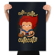 Cute... Cute... Cutecats! - Prints Posters RIPT Apparel 18x24 / Black