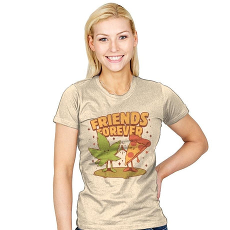 Cute Friends - Womens T-Shirts RIPT Apparel Small / Natural