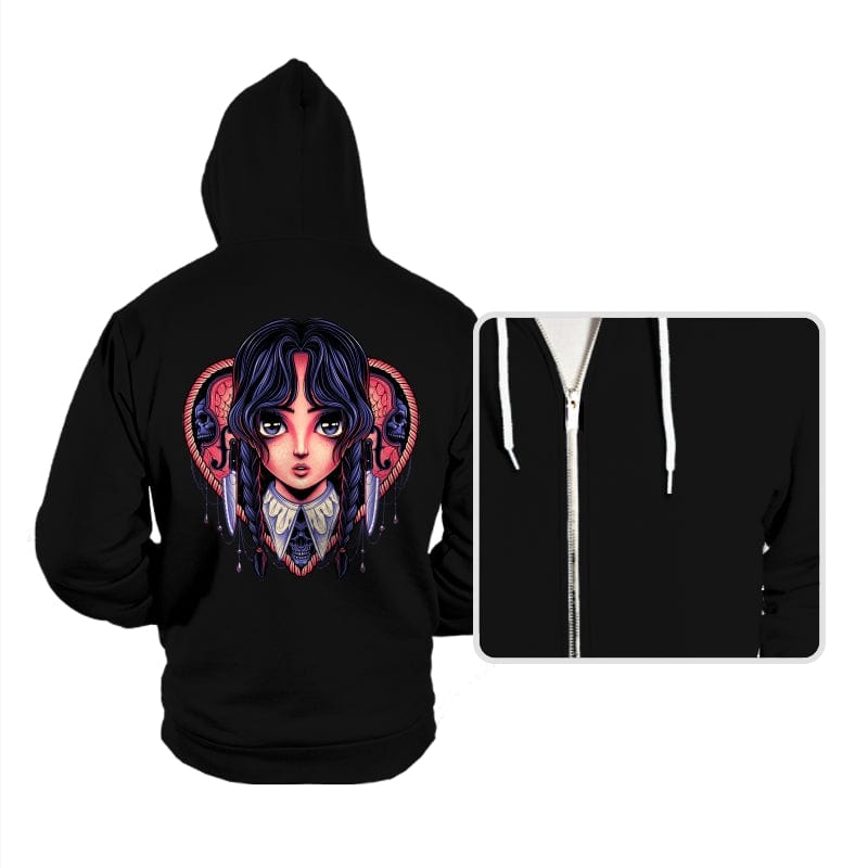 Cute Goth Girl - Hoodies Hoodies RIPT Apparel Small / Black