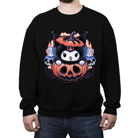 Cute Little Pumpkin - Crew Neck Sweatshirt Crew Neck Sweatshirt RIPT Apparel Small / Black