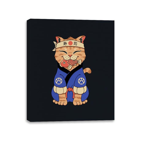 Cute Meowster - Canvas Wraps Canvas Wraps RIPT Apparel 11x14 / Black