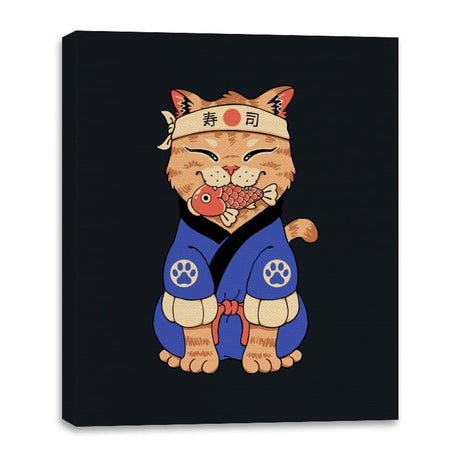 Cute Meowster - Canvas Wraps Canvas Wraps RIPT Apparel 16x20 / Black