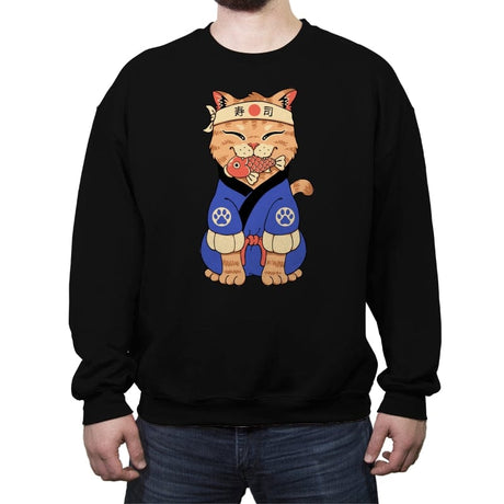 Cute Meowster - Crew Neck Sweatshirt Crew Neck Sweatshirt RIPT Apparel Small / Black