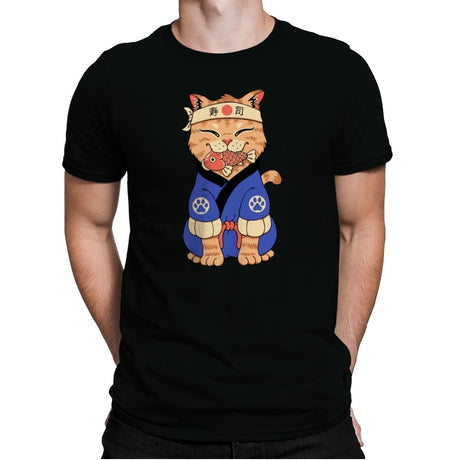 Cute Meowster - Mens Premium T-Shirts RIPT Apparel Small / Black