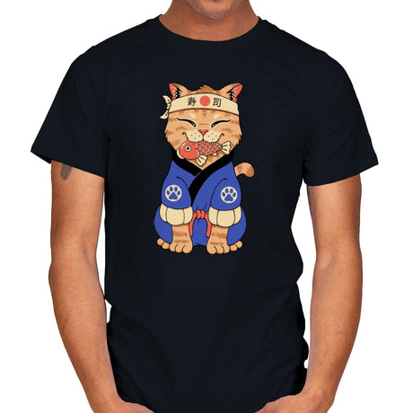 Cute Meowster - Mens T-Shirts RIPT Apparel Small / Black