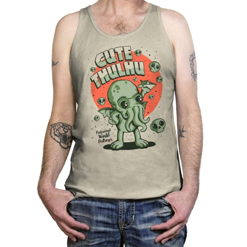 Cutethulhu! - Tanktop Tanktop RIPT Apparel X-Small / Oatmeal Triblend