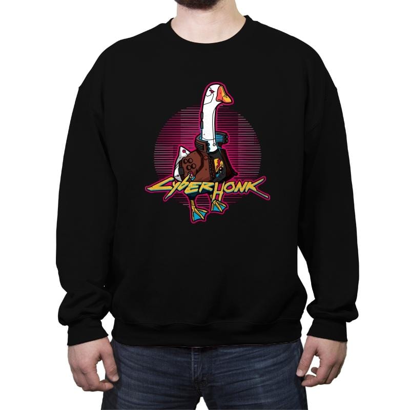 CyberHonk - Crew Neck Sweatshirt Crew Neck Sweatshirt RIPT Apparel Small / Black