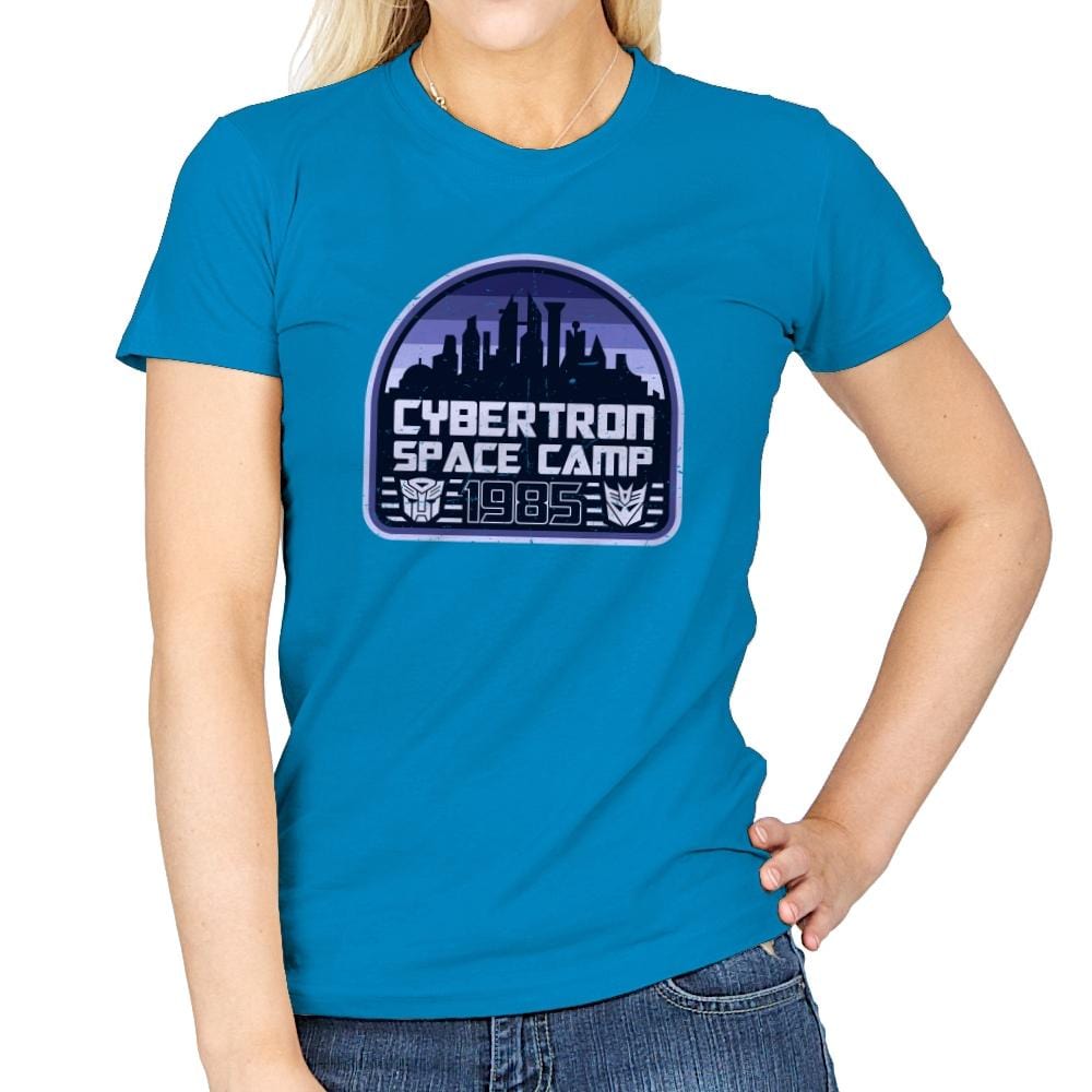 Cybertron Space Camp - Womens T-Shirts RIPT Apparel Small / Sapphire