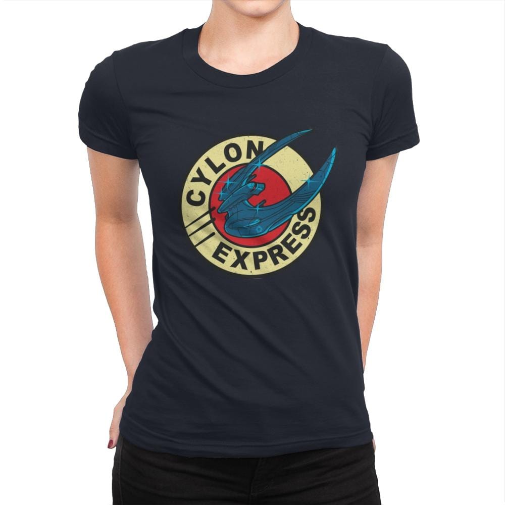 Cylon Express - Womens Premium T-Shirts RIPT Apparel Small / Midnight Navy