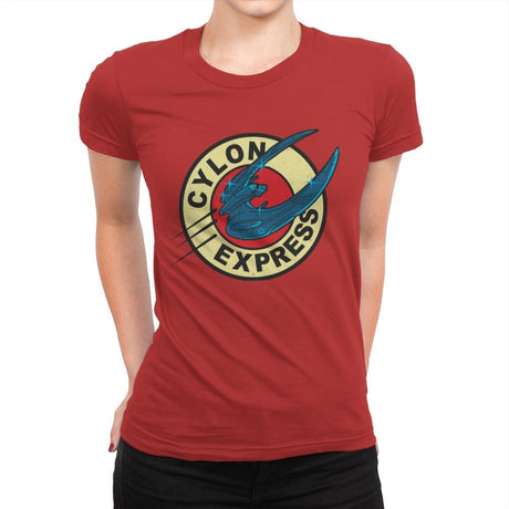 Cylon Express - Womens Premium T-Shirts RIPT Apparel Small / Red