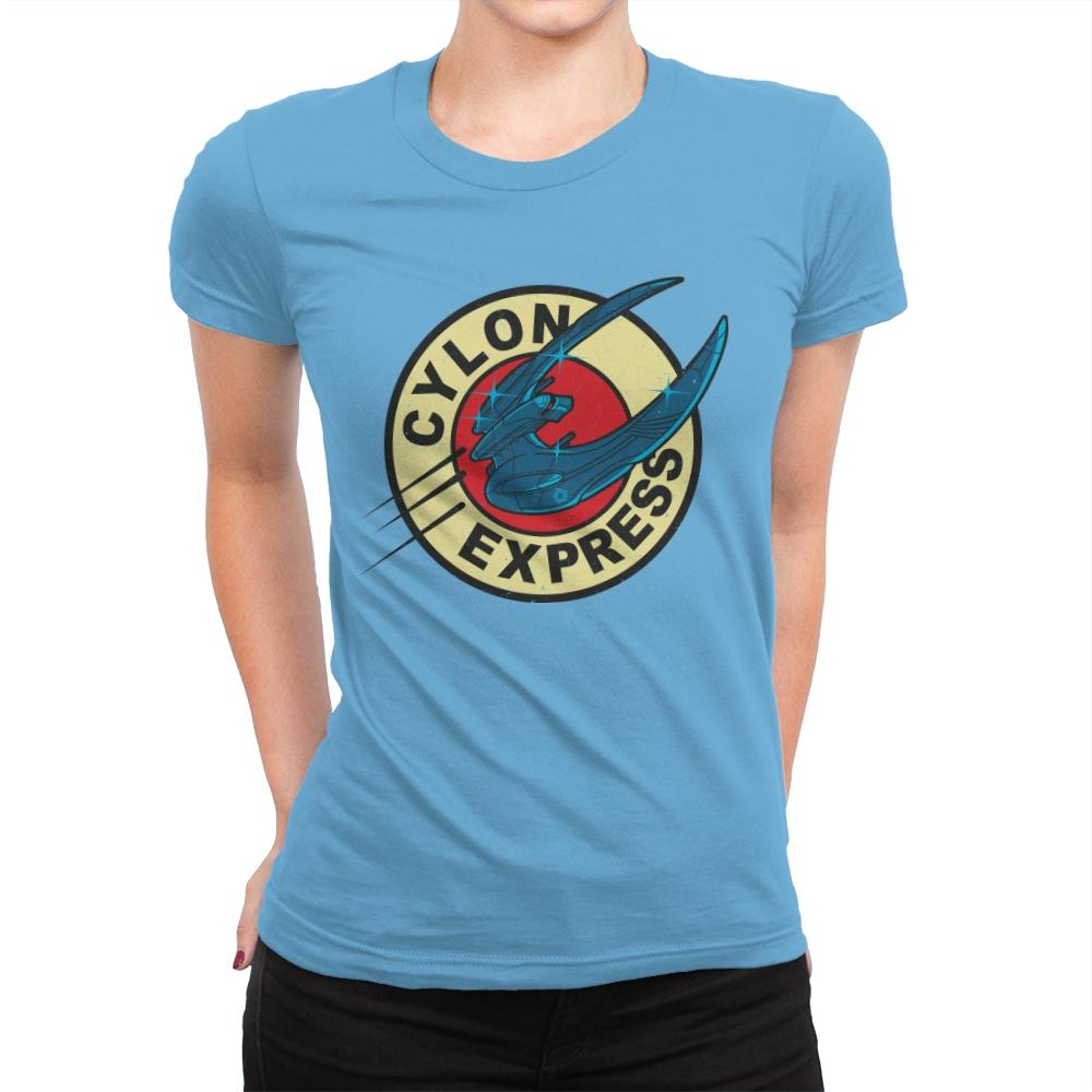 Cylon Express - Womens Premium T-Shirts RIPT Apparel Small / Turquoise