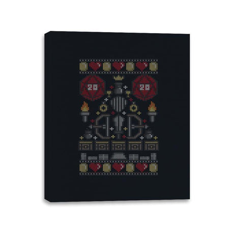 D-20 Sweater - Ugly Holiday - Canvas Wraps Canvas Wraps RIPT Apparel 11x14 / Black