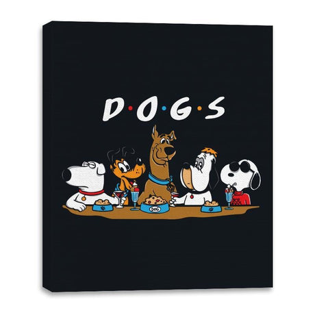 D-O-G-S - Canvas Wraps Canvas Wraps RIPT Apparel 16x20 / Black