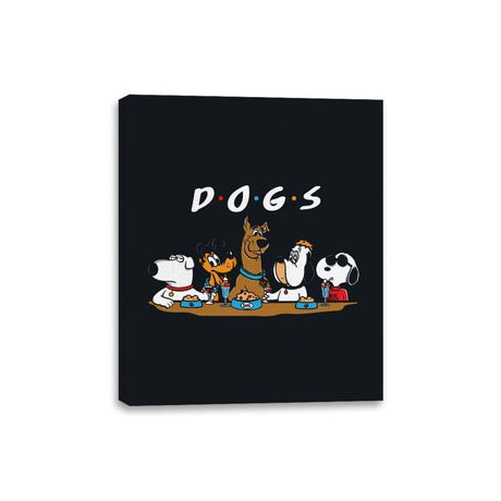 D-O-G-S - Canvas Wraps Canvas Wraps RIPT Apparel 8x10 / Black