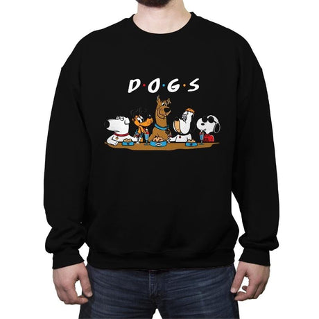 D-O-G-S - Crew Neck Sweatshirt Crew Neck Sweatshirt RIPT Apparel Small / Black