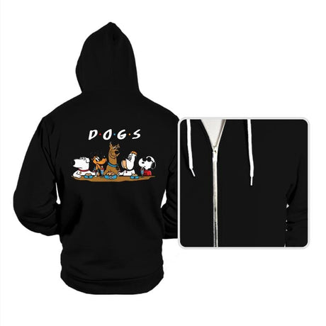 D-O-G-S - Hoodies Hoodies RIPT Apparel Small / Black