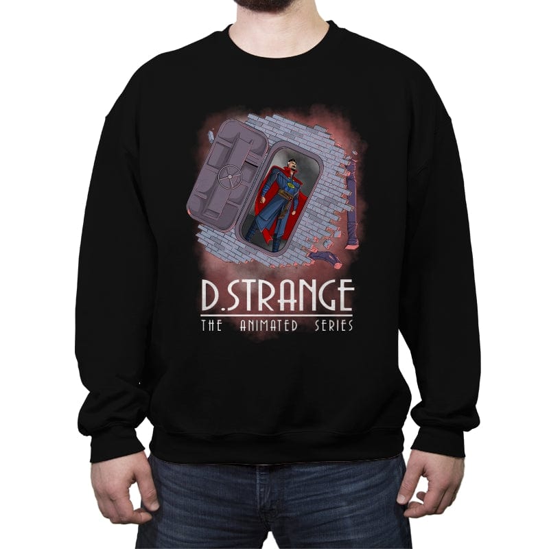 D Strange The Animated Series - Crew Neck Sweatshirt Crew Neck Sweatshirt RIPT Apparel Small / Black