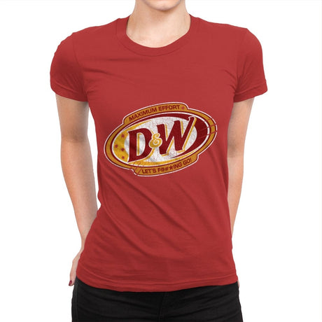 D&W - Womens Premium T-Shirts RIPT Apparel Small / Red