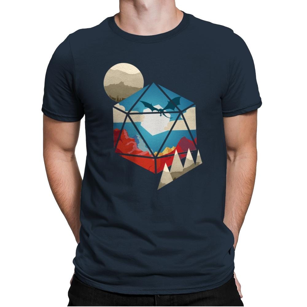 D20 World - Mens Premium T-Shirts RIPT Apparel Small / Indigo