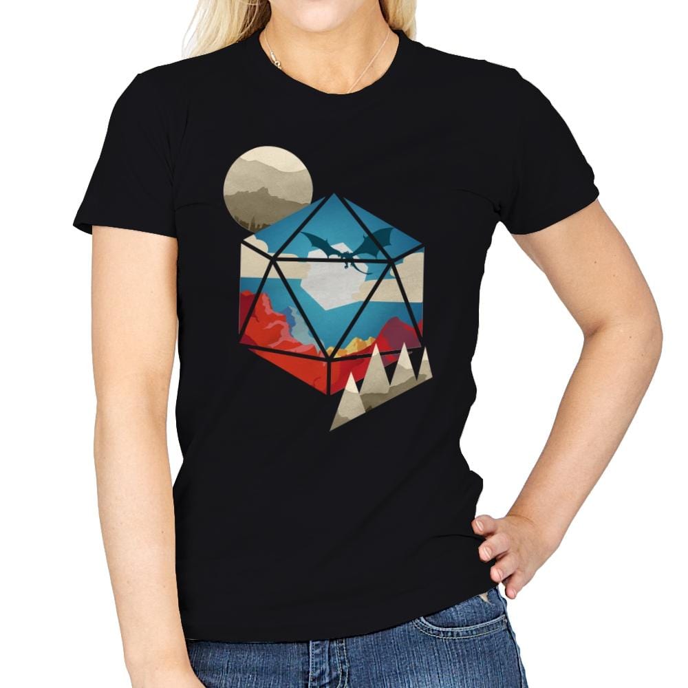 D20 World - Womens T-Shirts RIPT Apparel Small / Black