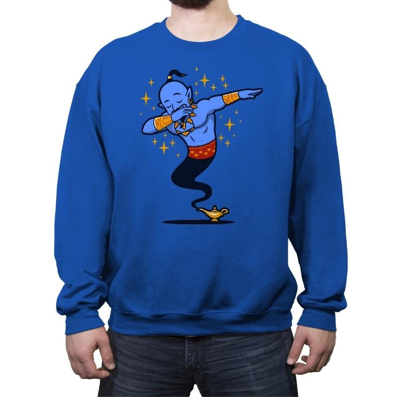 Dabbing Genie, Genie - Crew Neck Sweatshirt Crew Neck Sweatshirt RIPT Apparel Small / Royal