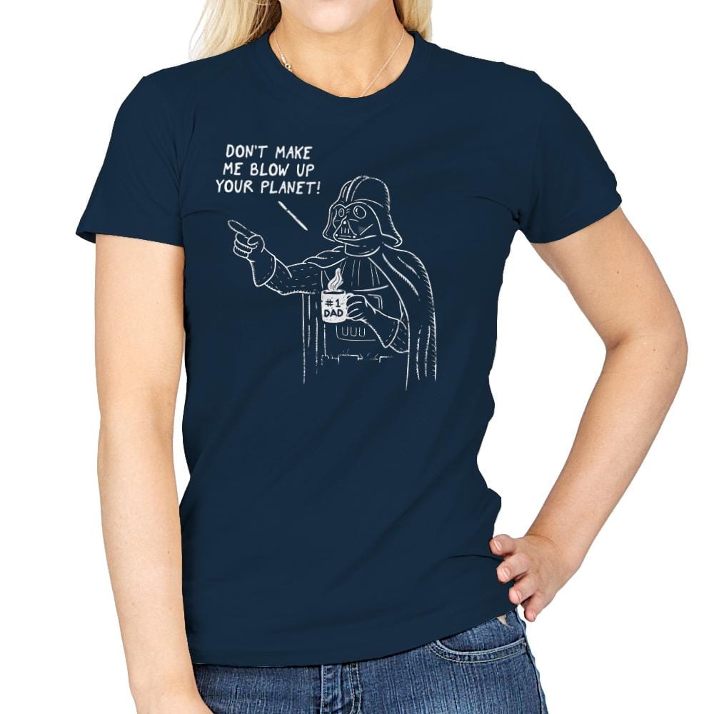 Dad Vader - Womens T-Shirts RIPT Apparel Small / Navy