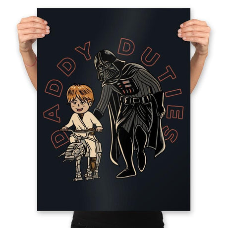 Daddy Duties - Prints Posters RIPT Apparel 18x24 / Black