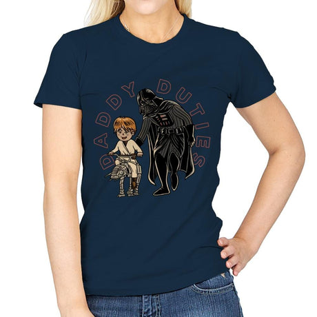 Daddy Duties - Womens T-Shirts RIPT Apparel Small / Navy