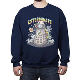 Dalek Cat - Crew Neck Sweatshirt Crew Neck Sweatshirt RIPT Apparel