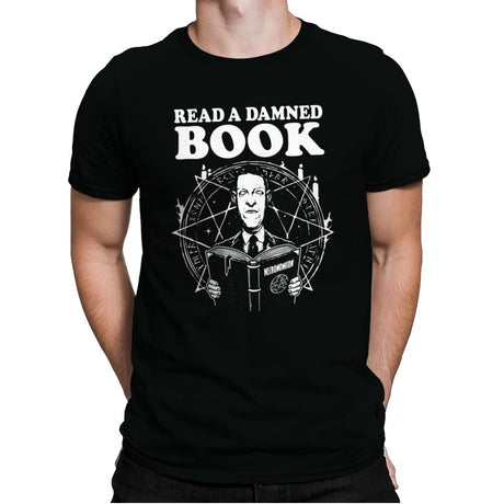 Damned Books - Mens Premium T-Shirts RIPT Apparel Small / Black