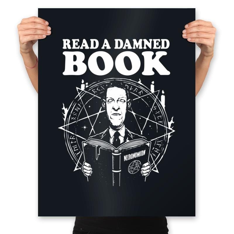 Damned Books - Prints Posters RIPT Apparel 18x24 / Black