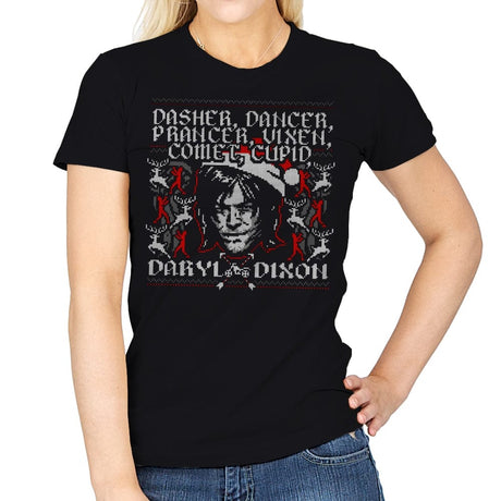 Dancer Dasher and Dixon - Womens T-Shirts RIPT Apparel Small / Black