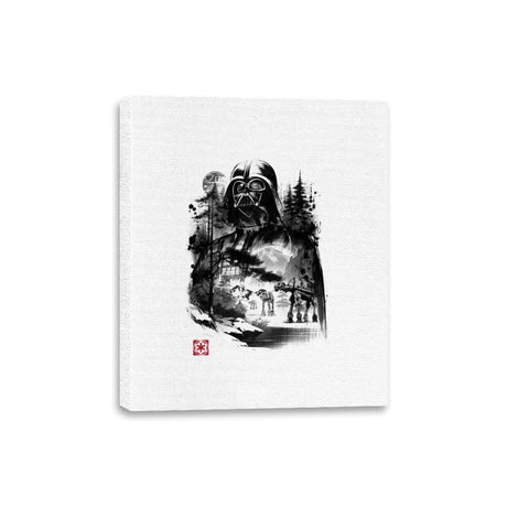 Dark Lord in the Snow Planet Sumi-e - Canvas Wraps Canvas Wraps RIPT Apparel 8x10 / White