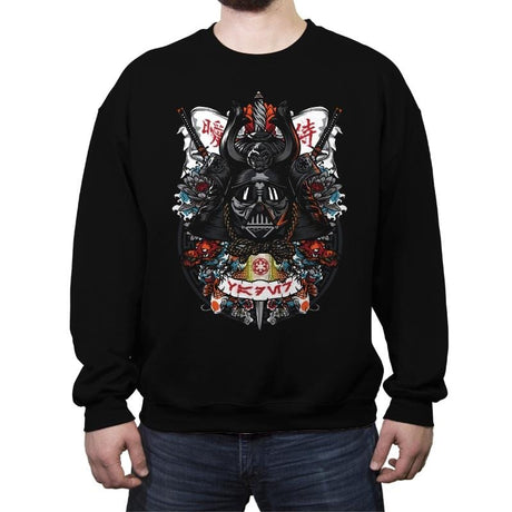 Dark Lord Samurai - Crew Neck Sweatshirt Crew Neck Sweatshirt RIPT Apparel Small / Black