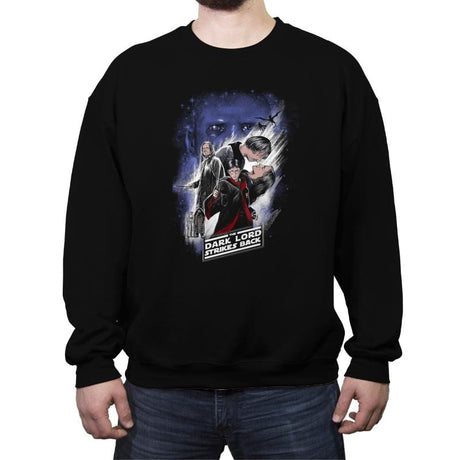 Dark Lord Strikes Back - Crew Neck Sweatshirt Crew Neck Sweatshirt RIPT Apparel Small / Black