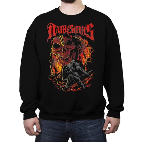 Dark Metal Souls - Crew Neck Sweatshirt Crew Neck Sweatshirt RIPT Apparel Small / Black