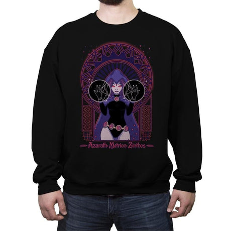 Dark Raven - Crew Neck Sweatshirt Crew Neck Sweatshirt RIPT Apparel Small / Black