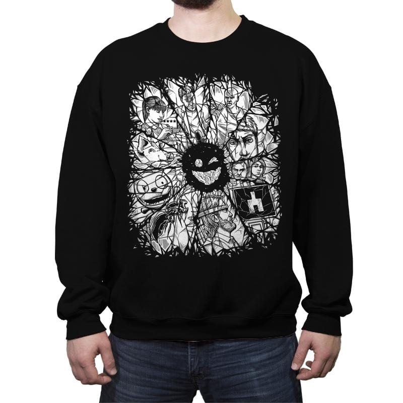 Dark Refractions - Crew Neck Sweatshirt Crew Neck Sweatshirt RIPT Apparel Small / Black