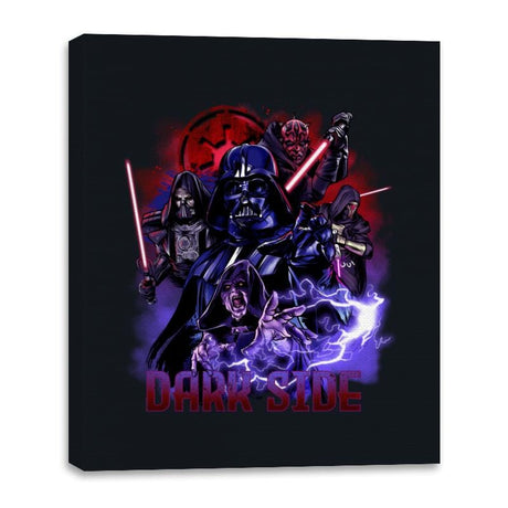 Dark Side - Canvas Wraps Canvas Wraps RIPT Apparel 16x20 / Black