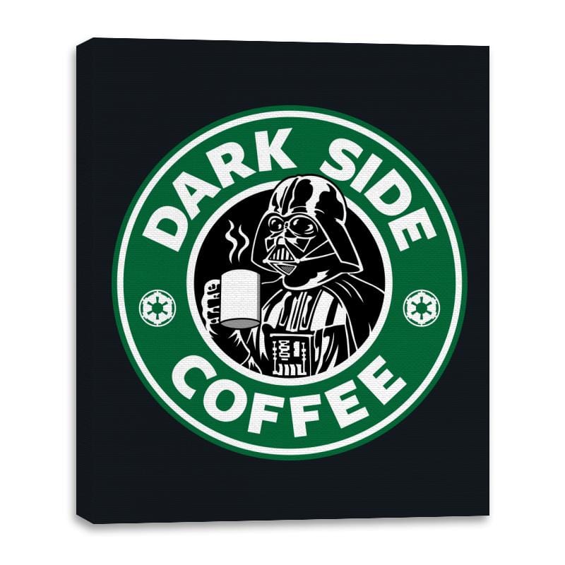 Dark Side Coffee - Canvas Wraps Canvas Wraps RIPT Apparel 16x20 / Black